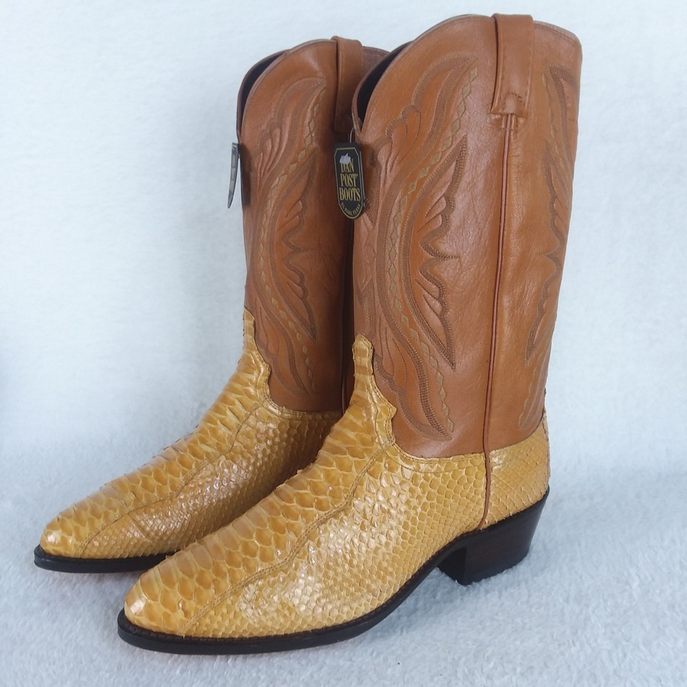 Dan Post Boots Python Leather Cowboy Western Boot… - image 2